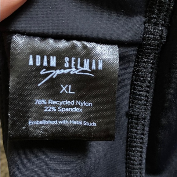 Adam Selman Sport Black Leggings with Silver Studs Sz XL - Picture 5 of 5